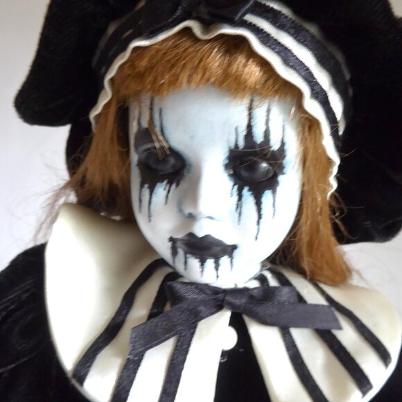 OOAK 15” GOTHIC HORROR SCARY POSSESSED DEMON DOLL PROP ODDITY - Picture 3 of 12